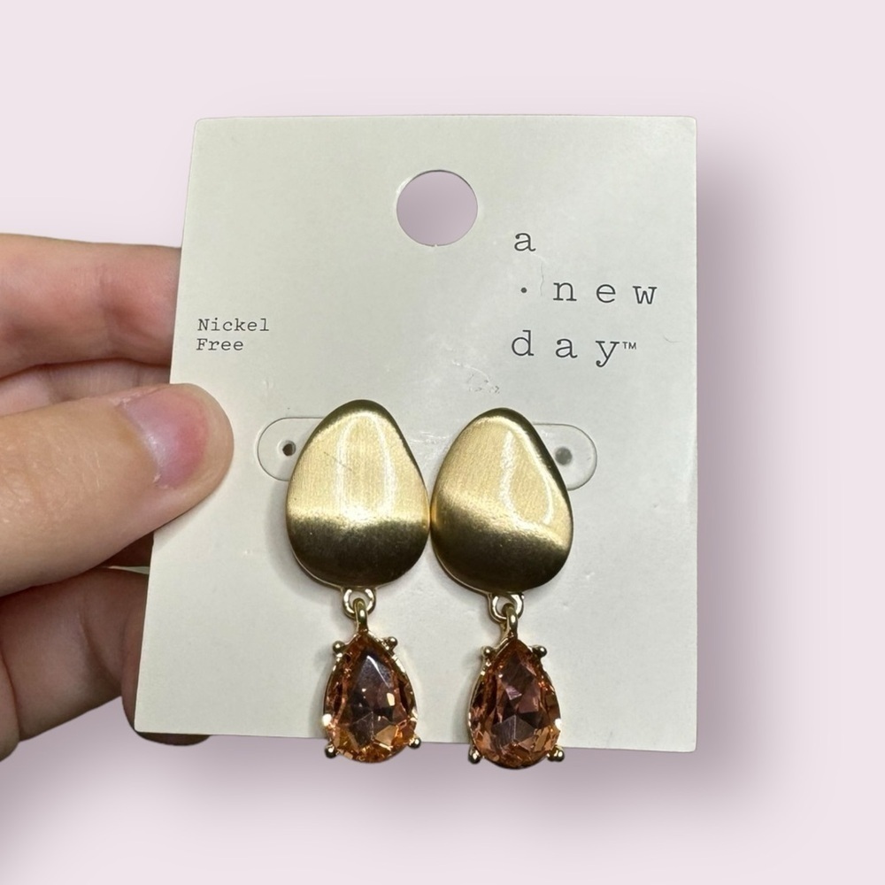 NWT A New Day Rose Gold Drop Earrings Nickel Free
